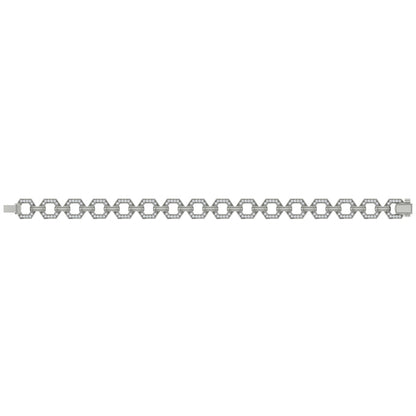 Diamond Open Honeycomb Link Bracelet