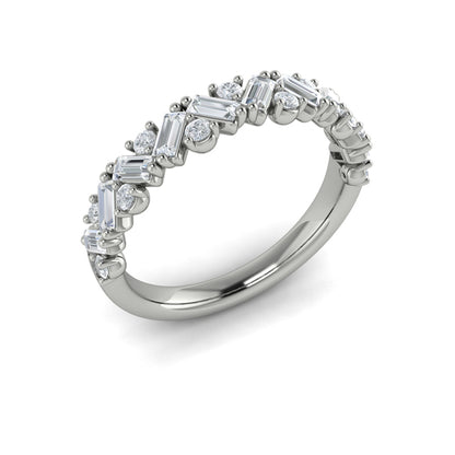 Stackable Bands Wedding Band in Platinum by Vlora Bridal