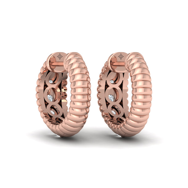 Ribbed Huggie Earrings