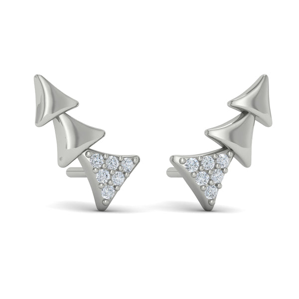 Diamond and Multi Trinity Ear Climber