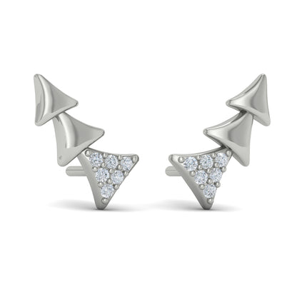 Diamond and Multi Trinity Ear Climber