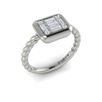 Multi Baguette and Round Diamond Ring