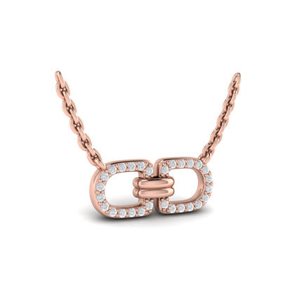 Linked Curves with Diamond Accent Pendant
