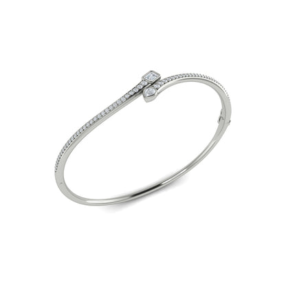 Sculpted Mixed Shape Diamond Bangle