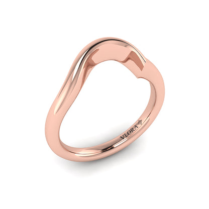 Matching Band for Modern Swirl Bezel Engagement Ring