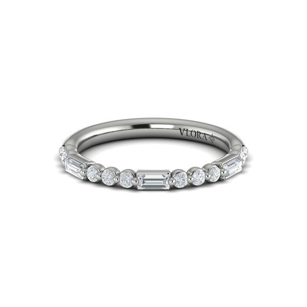 Stackable Bands Wedding Band in Platinum by Vlora Bridal
