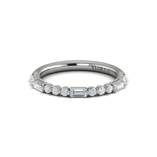 Stackable Bands Wedding Band in Platinum by Vlora Bridal