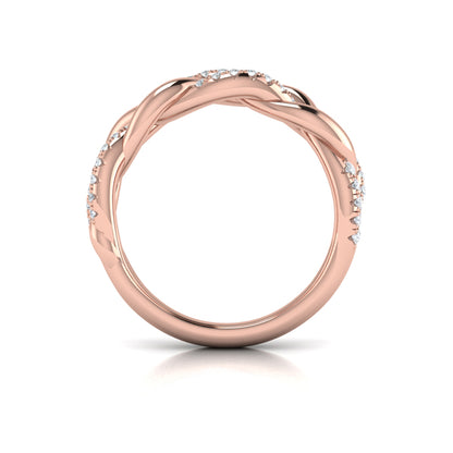 Alternating Diamond Twist Ring