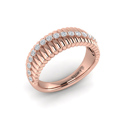 Fluted Wave Ring
