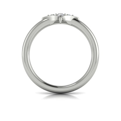 Channel Set Diamond Cluster Vlora Star Ring