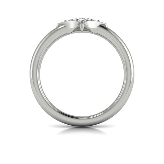 Channel Set Diamond Cluster Vlora Star Ring