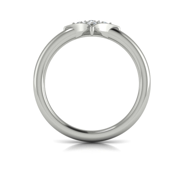 Channel Set Diamond Cluster Vlora Star Ring