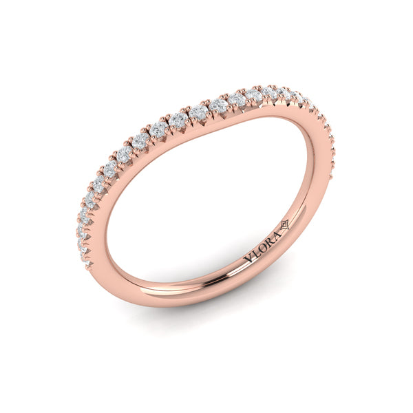 Matching Bands Wedding Band in 14K Rose Gold by Vlora Bridal