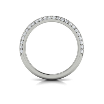 Matching Bands Wedding Band in 14K White Gold by Vlora Bridal
