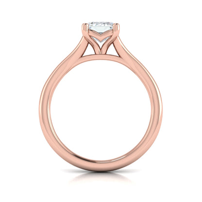 Solitaire Emerald Cut Engagement Ring