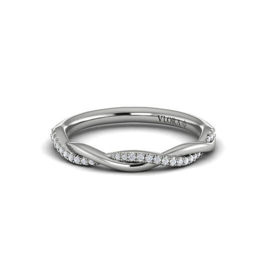 Stackables Wedding Band in Platinum by Vlora Bridal