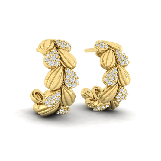 Scalloped Hoop Earrings