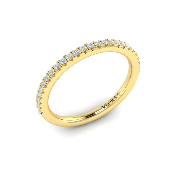 Matching Bands Wedding Band in 14K Yellow Gold by Vlora Bridal