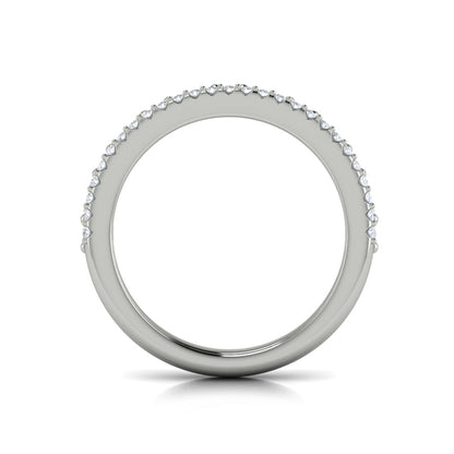 Diamond and Diamond Baguette Two Row Ring