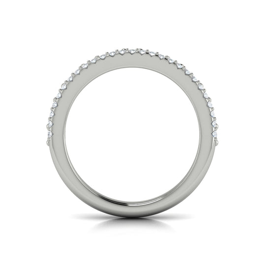 Diamond and Diamond Baguette Two Row Ring