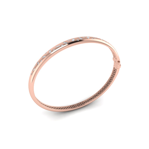 Baguette and Round Diamond Confetti Bangle