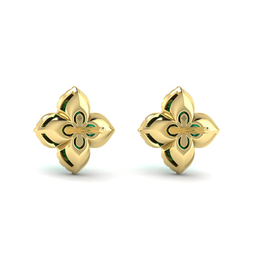 Petal Emerald Blossom Earrings