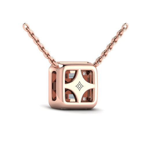 Multi Diamond Baguette Pendant Necklace