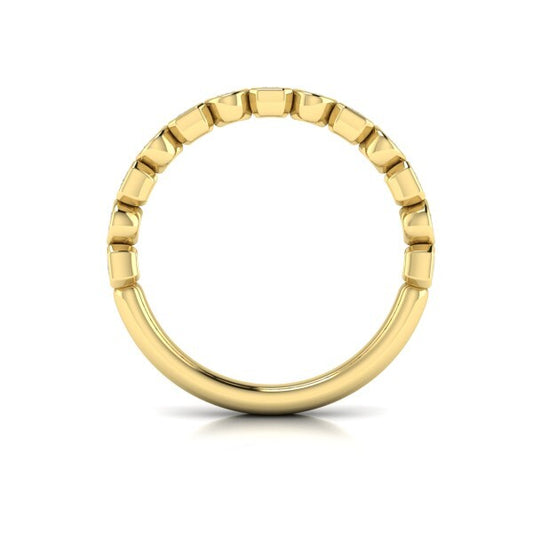 Geometric Bezel-Set Stackable Band