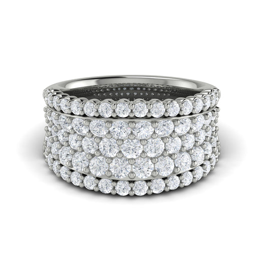 Diamond Multi-Row Statement Ring