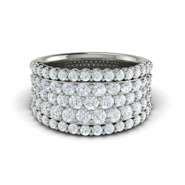 Diamond Multi-Row Statement Ring