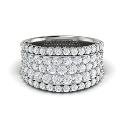 Diamond Multi-Row Statement Ring