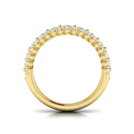 Diamond Three Row Ring