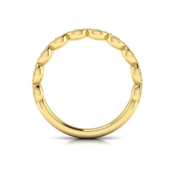 Matching Bands Wedding Band in 14K Yellow Gold by Vlora Bridal