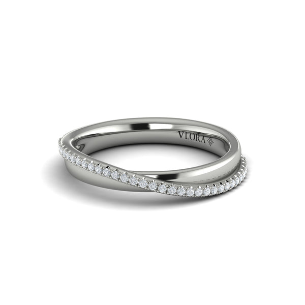 Stackable Bands Wedding Band in Platinum by Vlora Bridal
