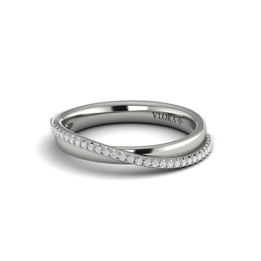 Stackable Bands Wedding Band in Platinum by Vlora Bridal