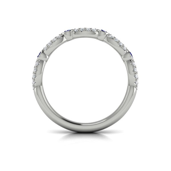 Stackable Bands Wedding Band in Platinum by Vlora Bridal