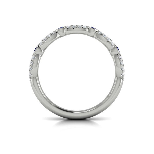 Stackable Bands Wedding Band in Platinum by Vlora Bridal