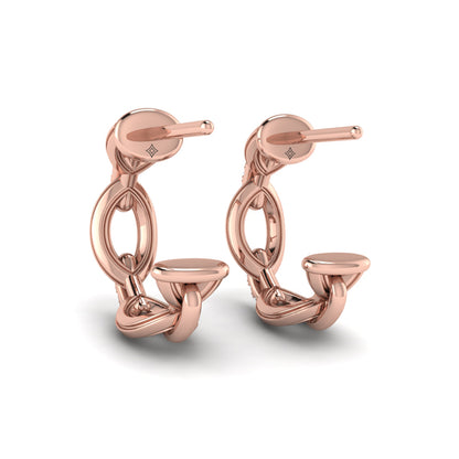 Interlocked Diamond Hoop Earrings
