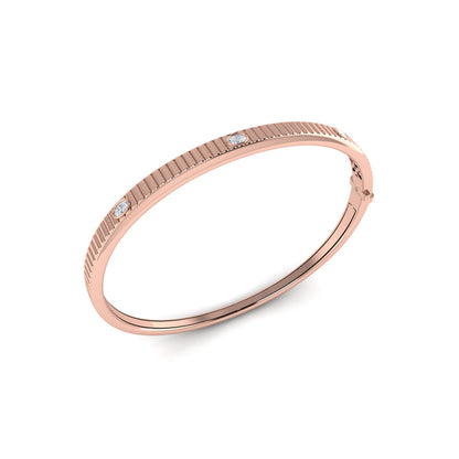 Bezel-Set Oval Diamond Bangle