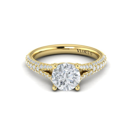 Splendid Cathedral Split Shank Engagement Ring