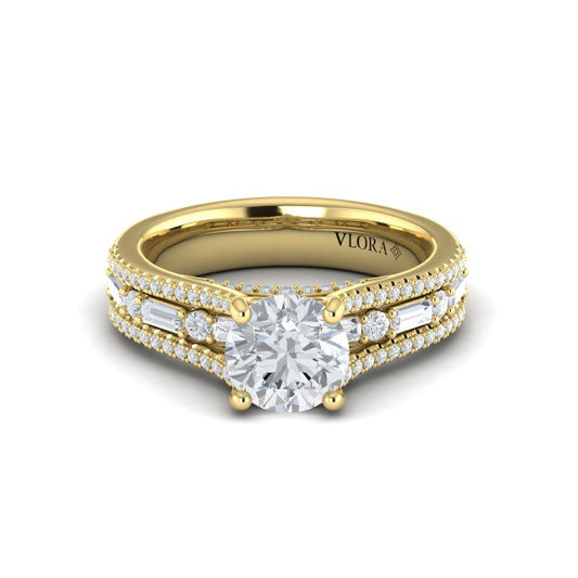 Crowned Engagement Ring