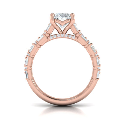 Opulent Oval Engagement Ring