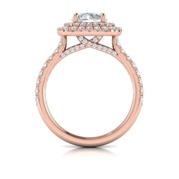 Delicate Double Halo Engagement Ring