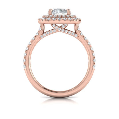 Delicate Double Halo Engagement Ring