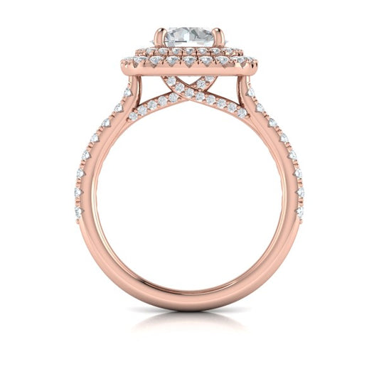 Delicate Double Halo Engagement Ring