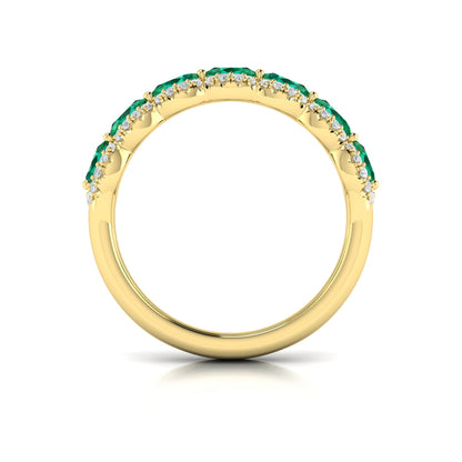 Diamond and Emerald Statement Ring