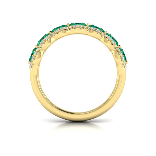 Diamond and Emerald Statement Ring