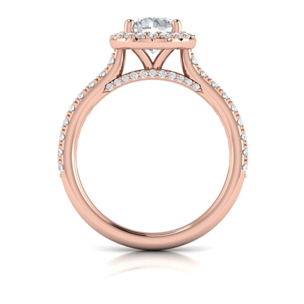 Classic Round Halo Engagement Ring