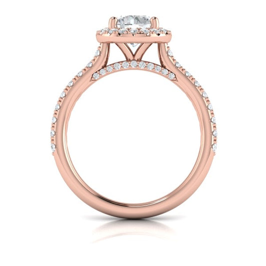 Classic Round Halo Engagement Ring