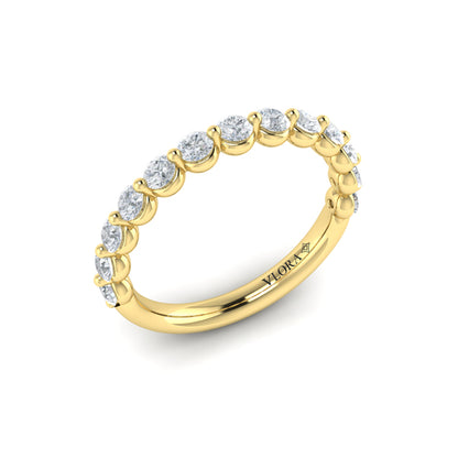 Matching Band for Classic Round Engagement Ring with Floating Diamond Band